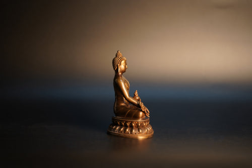 Medicine Buddha Statue - Buddha of Healing & Medicine - For Health, Longevity & Overcoming Illness - Home Altar Devotion