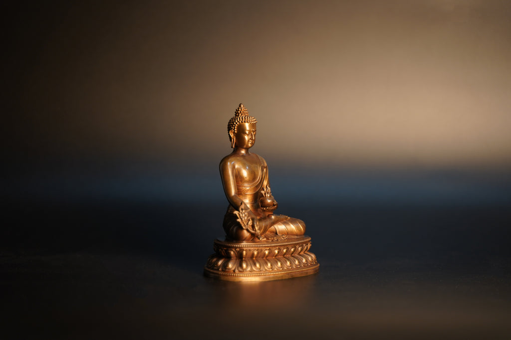 Medicine Buddha Statue - Buddha of Healing & Medicine - For Health, Longevity & Overcoming Illness - Home Altar Devotion