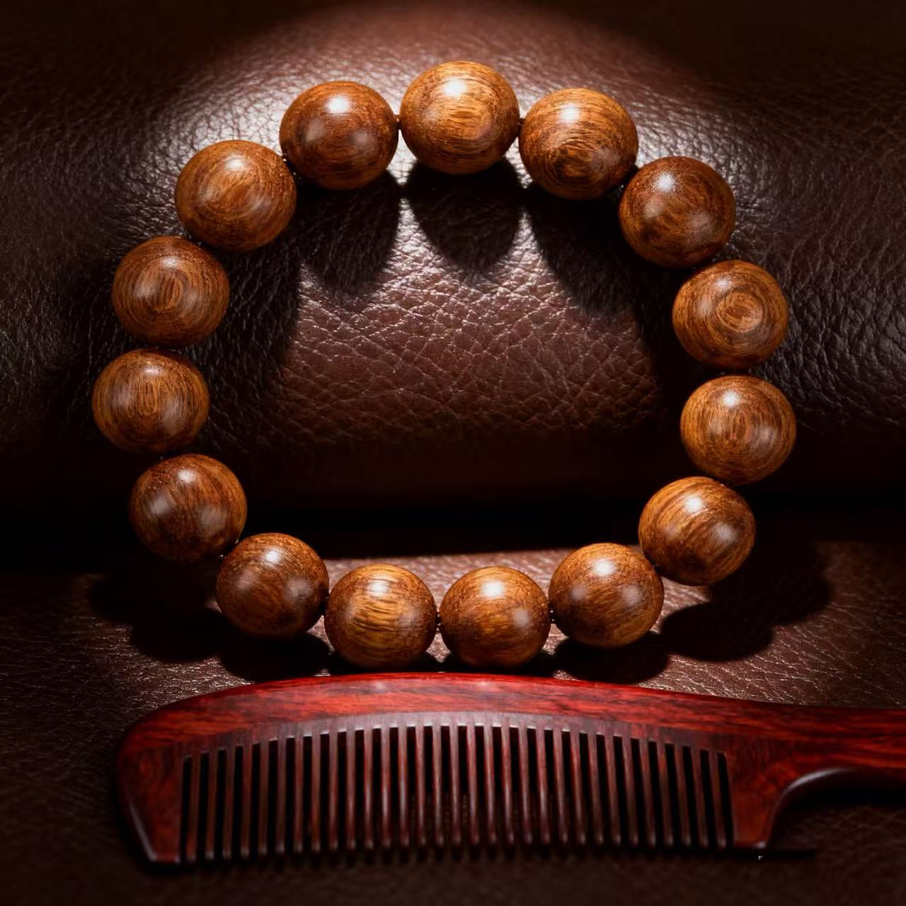 Meaningful Gift Agarwood Blessing Bracelet - Wishes for Peace, Health & Good Fortune - Zen Gift of Protection