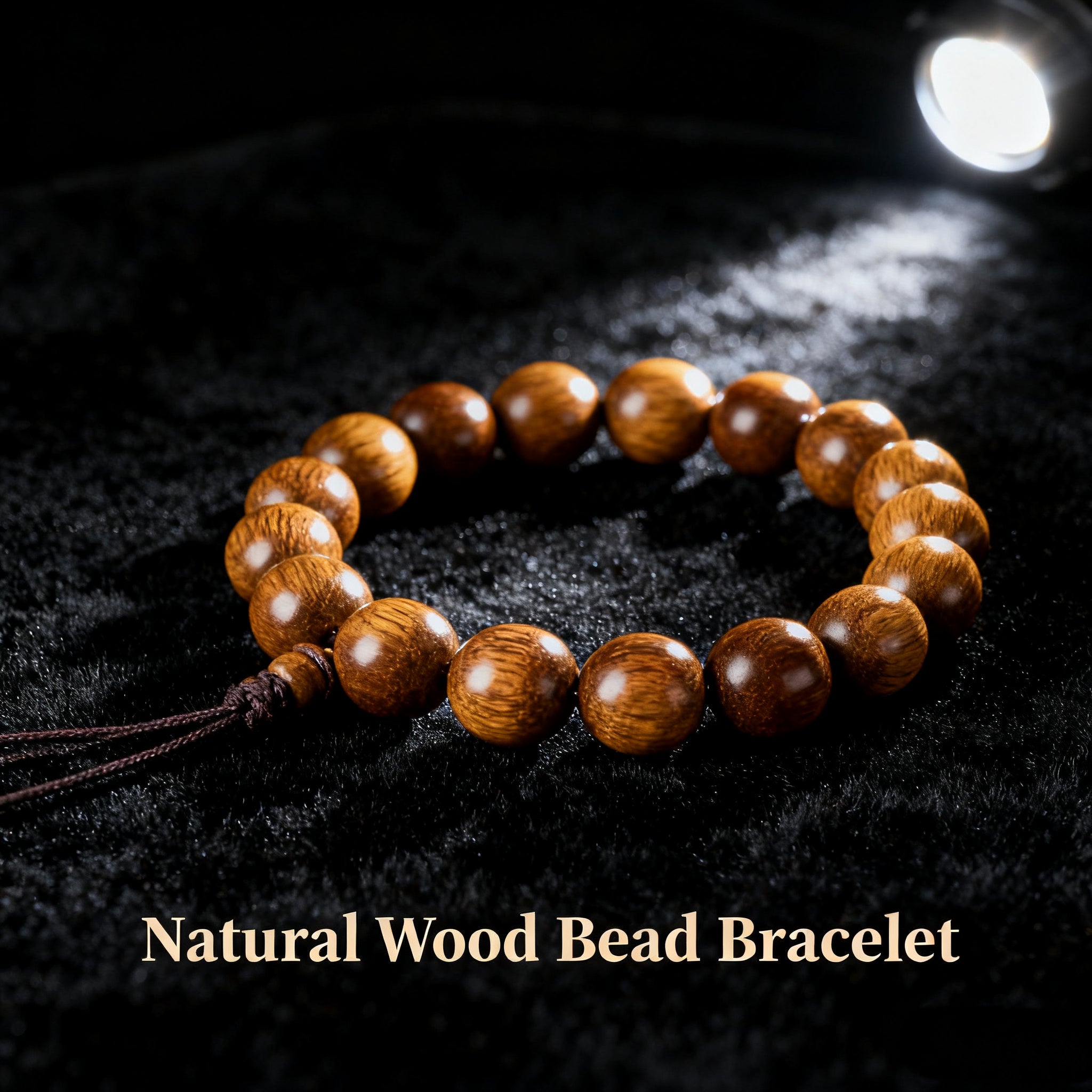 Meaningful Gift Agarwood Blessing Bracelet - Wishes for Peace, Health & Good Fortune - Zen Gift of Protection