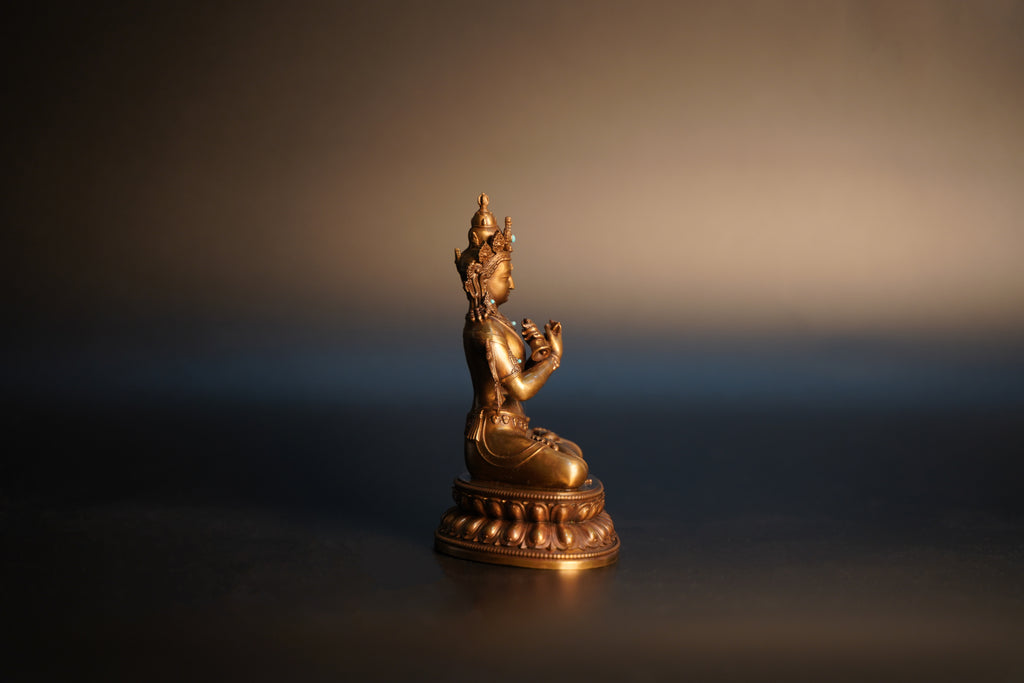 Vajradhara Statue - Primordial Buddha (Adi Buddha) - Tibetan Buddhist Dharma Protector - Handcrafted for Meditation & Altar