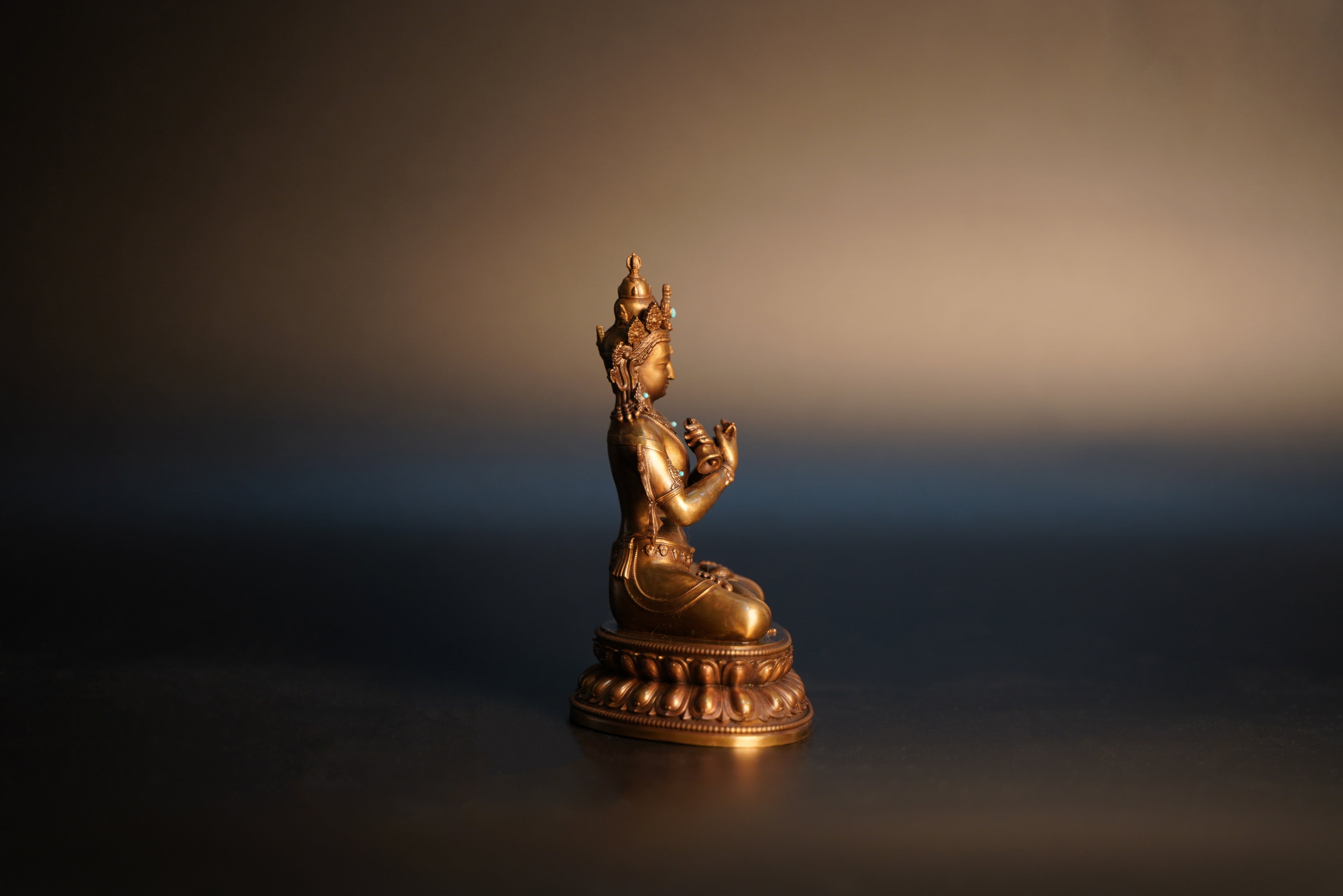 Vajradhara Statue - Primordial Buddha (Adi Buddha) - Tibetan Buddhist Dharma Protector - Handcrafted for Meditation & Altar
